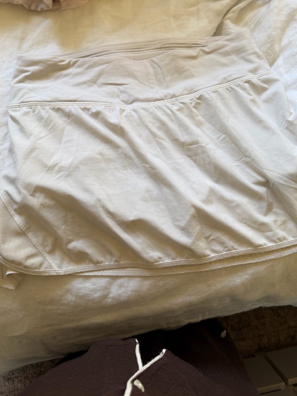 lululemon athletica cream high-low skirt